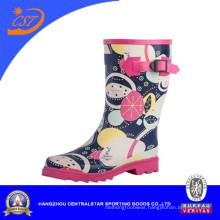 Fashion Womens MID-Calf Rubber Rain Boots